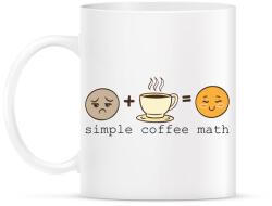 printfashion Kávé matek - Coffee math - Bögre - Fehér (4370002)