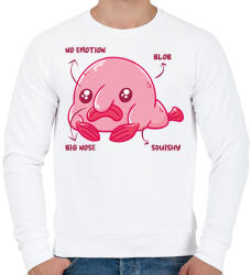 printfashion Blobfish anatómia - Férfi pulóver - Fehér (14595427)