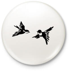 printfashion Fecske - Kitűző, hűtőmágnes - Fehér (3785591)