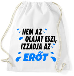 printfashion Ez nem eszi az olajat - Sportzsák, Tornazsák - Fehér (1201132)