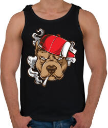 printfashion Pitbull - Férfi atléta - Fekete (2369604)