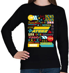 printfashion Ateez Tagok - Női pulóver - Fekete (2328842)