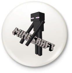 printfashion Enderman Thief - Kitűző, hűtőmágnes - Fehér (3083579)