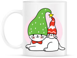 printfashion Karácsonyi cicák - Bögre - Fehér (5568379)