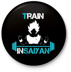 printfashion Train In Saiyan - Kitűző, hűtőmágnes - Fekete (3094809)