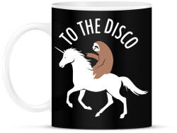 printfashion Irány a diszkó - Bögre - Fekete (1458975)