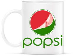 printfashion Üdítő magyar Popsi - Bögre - Fehér (791094)