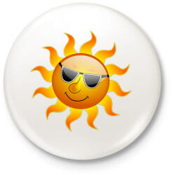 printfashion Nyár - Kitűző, hűtőmágnes - Fehér (5153026)