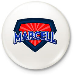 printfashion MARCELL - Kitűző, hűtőmágnes - Fehér (10880633)