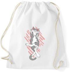 printfashion Alvó cica - Sportzsák, Tornazsák - Fehér (8307858)