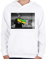 printfashion A sebhelyesarcú - Gyerek kapucnis pulóver - Fehér (10902849)