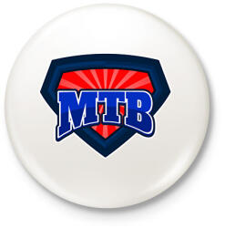 printfashion SUPER MTB - Kitűző, hűtőmágnes - Fehér (11464553)
