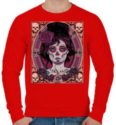 printfashion Halott nő - Férfi pulóver - Piros (184244)