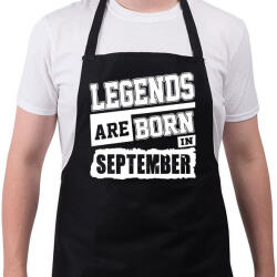 printfashion A legendák szeptemberben születtek! - Kötény - Fekete (4926913)