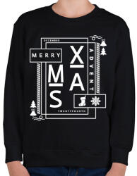 printfashion Merry Xmas - Gyerek pulóver - Fekete (14911324)