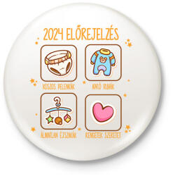 printfashion Előrejelzés évszámmal - Kitűző, hűtőmágnes - Fehér (15747869)