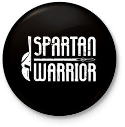 printfashion Spartan Warrior - Kitűző, hűtőmágnes - Fekete (3096152)