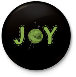 printfashion JOY - kötés, horgolás - Kitűző, hűtőmágnes - Fekete (6982021)