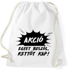 printfashion Akció - Egyet beszól - Sportzsák, Tornazsák - Fehér (7518065)
