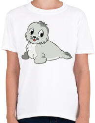 printfashion Fókabébi - Gyerek póló - Fehér (12017665)