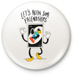 printfashion Uno kártya - Kitűző, hűtőmágnes - Fehér (13104358)