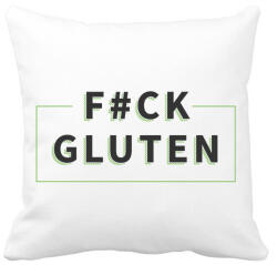 printfashion fcuk-gluten-grey-green - Párnahuzat, Díszpárnahuzat - Fehér (887139)