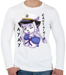 printfashion Matróz blúzban - Férfi hosszú ujjú póló - Fehér (10080335)