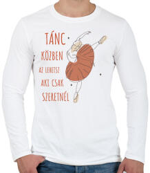 printfashion Tánc közben - Férfi hosszú ujjú póló - Fehér (7165478)