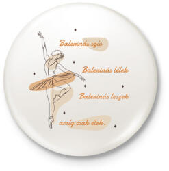 printfashion Balerinás szív - Kitűző, hűtőmágnes - Fehér (7166471)