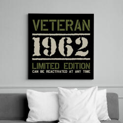 printfashion Veteran_1962 - Vászonkép - Fekete (7704026)