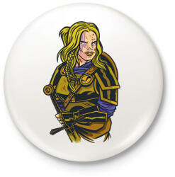 printfashion Viking nő - Kitűző, hűtőmágnes - Fehér (11688692)