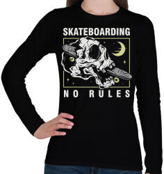 printfashion No rules - Női hosszú ujjú póló - Fekete (2564661)