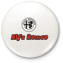 printfashion Alf'a Romeo - Kitűző, hűtőmágnes - Fehér (3082637)