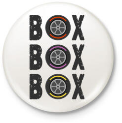 printfashion F1 Box - Kitűző, hűtőmágnes - Fehér (13973683)