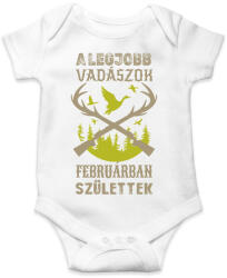 printfashion A legjobb vadászok februárban születtek - Baba Body - Fehér (16336779)