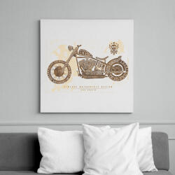 printfashion vintage motorcycles - Vászonkép - Fehér (6636520)