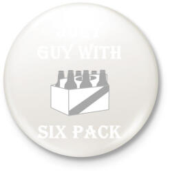 printfashion Júliusban született kockás hasú 2 - Kitűző, hűtőmágnes - Fehér (3079801)