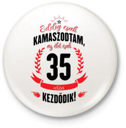 printfashion kamasz-35-black-red - Kitűző, hűtőmágnes - Fehér (3076751)