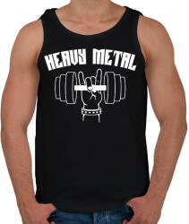 printfashion Heavy Metal súlyemelés - Férfi atléta - Fekete (14741672)