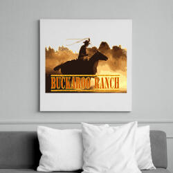 printfashion buckaroo - Vászonkép - Fehér (6624933)