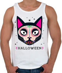 printfashion HALLOWEEN MACSKA - Férfi atléta - Fehér (10457641)