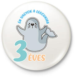 printfashion Fókás szülinap - Kitűző, hűtőmágnes - Fehér (7947642)