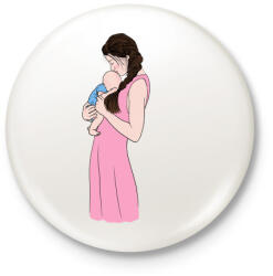 printfashion Baby - Kitűző, hűtőmágnes - Fehér (5156244)