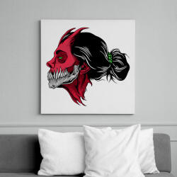 printfashion démon lány - Vászonkép - Fehér (6630863)