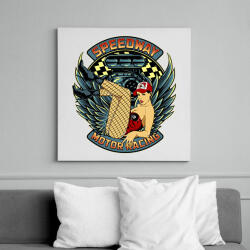 printfashion Motorverseny - Vászonkép - Fehér (6620998)