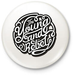 printfashion Fiatal és lázadó - Kitűző, hűtőmágnes - Fehér (3074587)