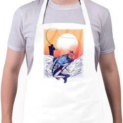 printfashion Horgász - Kötény - Fehér (4914165)