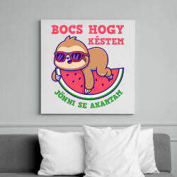 printfashion Bocs hogy késtem - Vászonkép - Fehér (16269922)