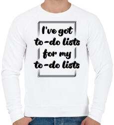 printfashion I've got to -do lists - Férfi pulóver - Fehér (7446418)