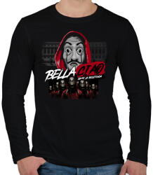printfashion Bella Ciao - Férfi hosszú ujjú póló - Fekete (5380480)